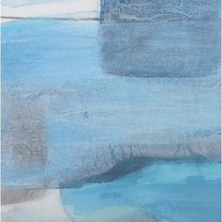 Pintura Abstracto Azul-Blanco Lienzo 140 X 2,80 X 70 CM