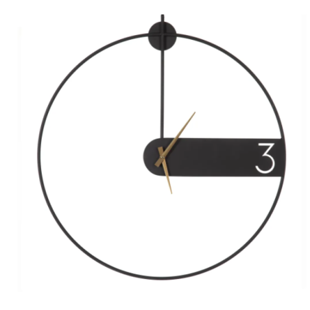 Reloj Pared Negro Metal 60 X 5 X 66 cm