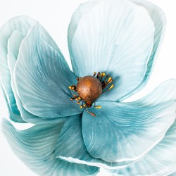 Rama Flores Azul Poliéster _80cm