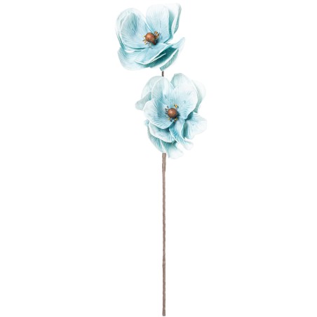 Rama Flores Azul Poliéster _80cm
