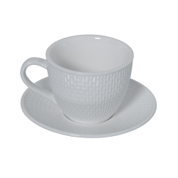 Set 6 Tazas Café Porcelana Blanca 9x6,5x5cm 90cc