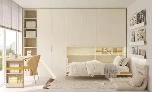 Dormitorios juveniles con cama grande: maximiza estilo y espacio